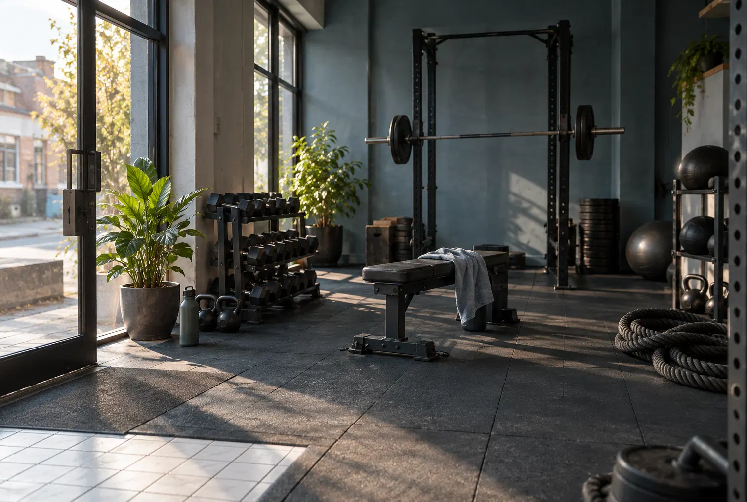 Illustration of fitness businesses and their working space